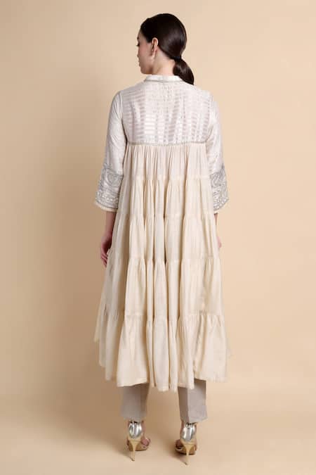 Bhairavi Jaikishan Embroidered Pure Munga Silk Kurta 