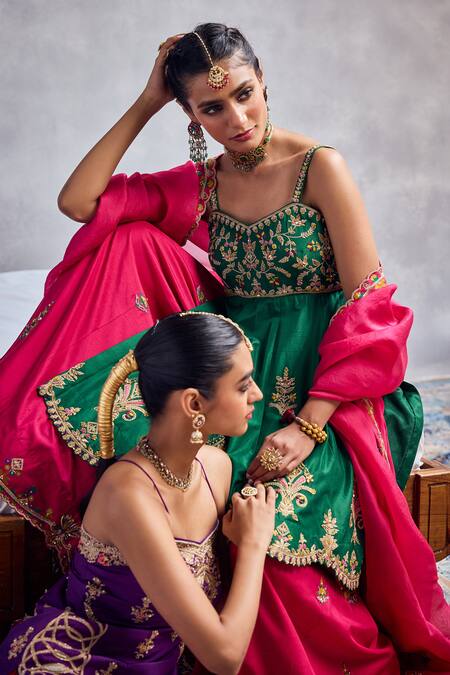 Aman Takyar Purple Embroidery Dupion Silk Kurta Set Online at Aza Fashions Aman Takyar_Purple Embroidery Dupion Silk Kurta Set _Online_at_Aza_Fashions