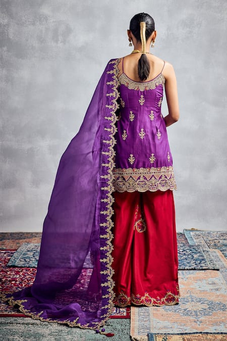 Aman Takyar Purple Dupion Silk Kurta Set 