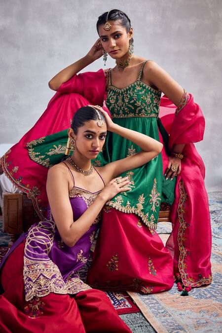 Shop Aman Takyar Purple Embroidery Dupion Silk Kurta Set Online at Aza Fashions Shop_Aman Takyar_Purple Embroidery Dupion Silk Kurta Set _Online_at_Aza_Fashions