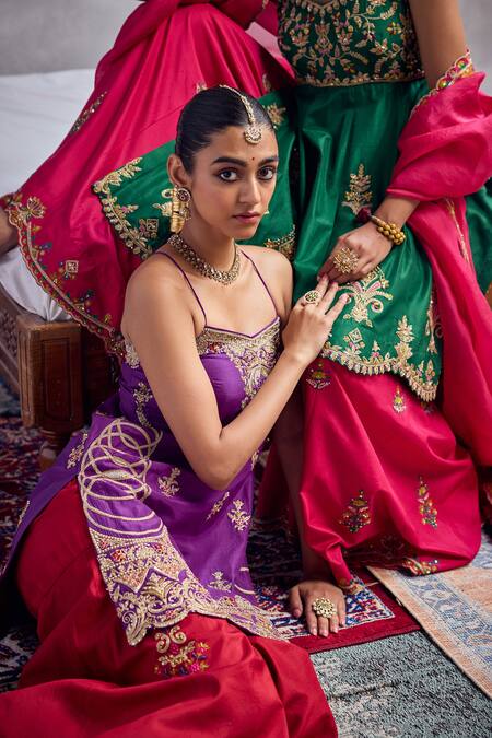 Aman Takyar Purple Embroidery Dupion Silk Kurta Set at Aza Fashions Aman Takyar_Purple Embroidery Dupion Silk Kurta Set _at_Aza_Fashions