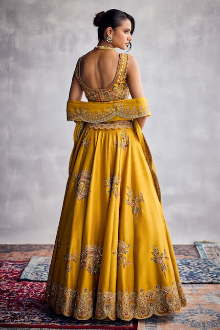 Aman Takyar Designer Spectra Yellow Lehenga Set 