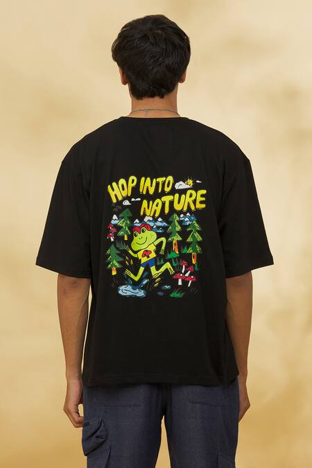 Theorem Tadpole Printed Black T-Shirt 