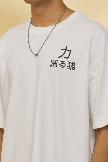 Shop_Theorem_White Cotton Printed T-shirt _Online_at_Aza_Fashions