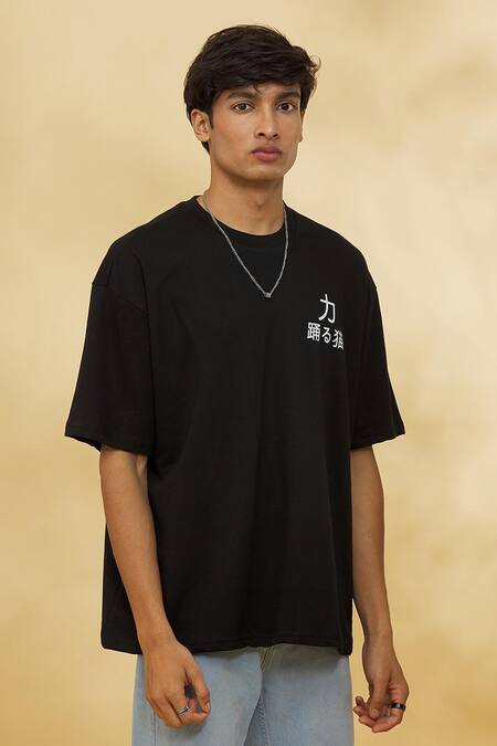 Theorem_Black Cotton Tom Bond T-shirt _Online_at_Aza_Fashions