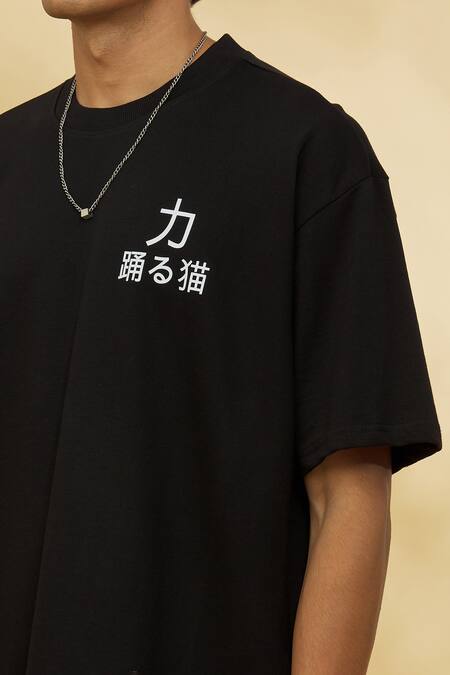 Theorem_Black Cotton Tom Bond T-shirt _at_Aza_Fashions