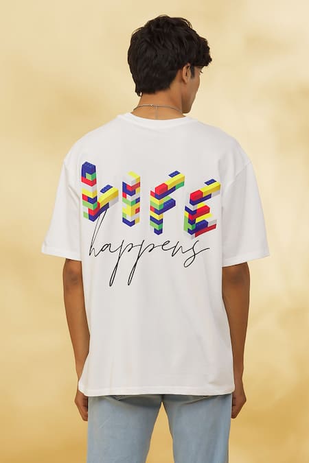 Theorem Life Happens Printed T-Shirt 