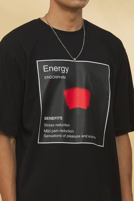 Shop_Theorem_Black Cotton Emotion Energy T-shirt 