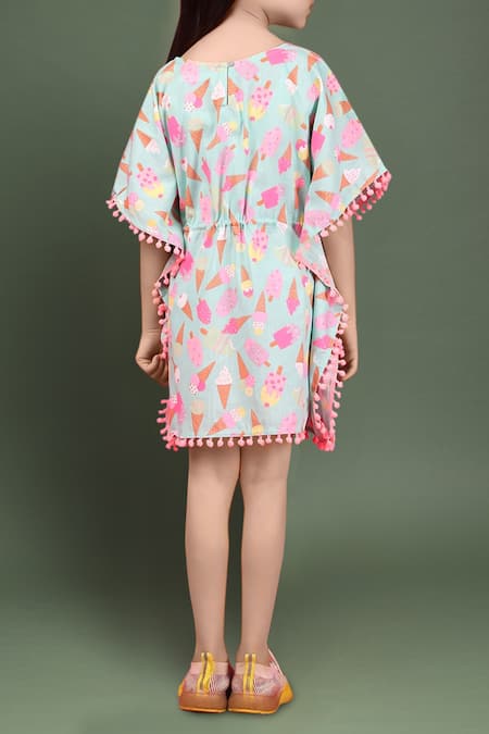 Petite Pomme Multi Color Kaftan Dress 