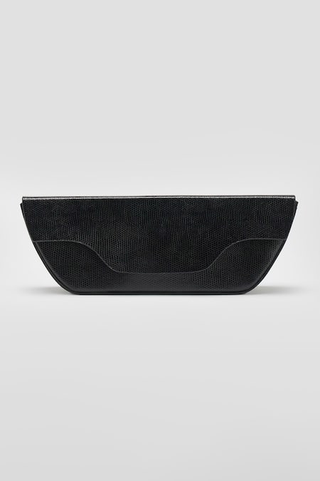 Shop Perona Black Daisy Bovine Leather Handbag at Aza Fashions Shop_Perona_Black Daisy Bovine Leather Handbag _at_Aza_Fashions