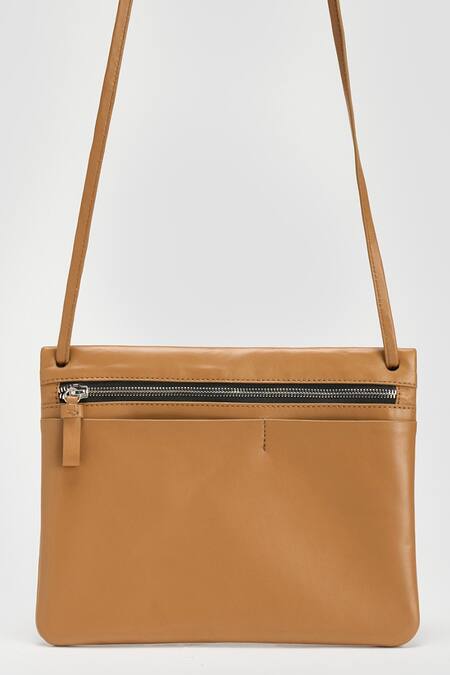 Buy Perona Tan Natural Leather Crossbody Handbag Buy_Perona_Tan Natural Leather Crossbody Handbag