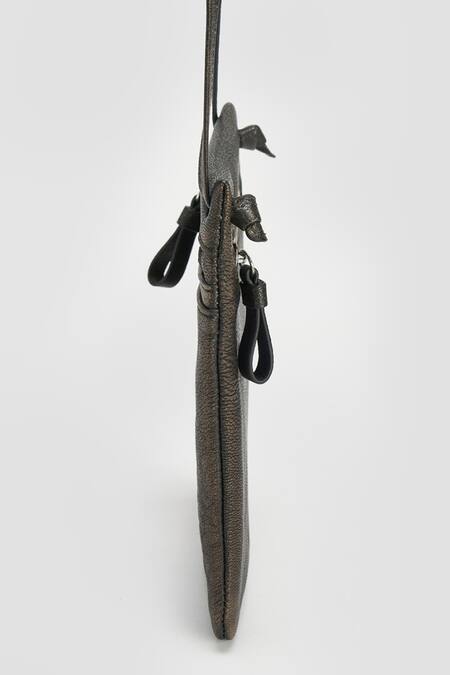 Perona Black Bovine Leather Handbag Online at Aza Fashions Perona_Black Bovine Leather Handbag _Online_at_Aza_Fashions