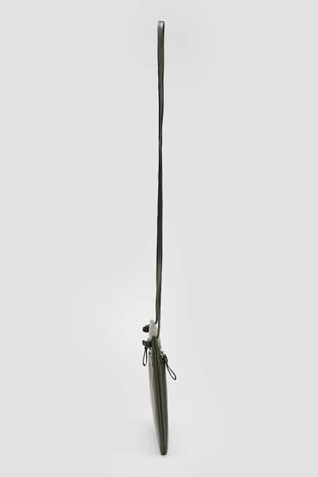 Perona Green Designer Bovine Leather Handbag Online at Aza Fashions Perona_Green Designer Bovine Leather Handbag _Online_at_Aza_Fashions