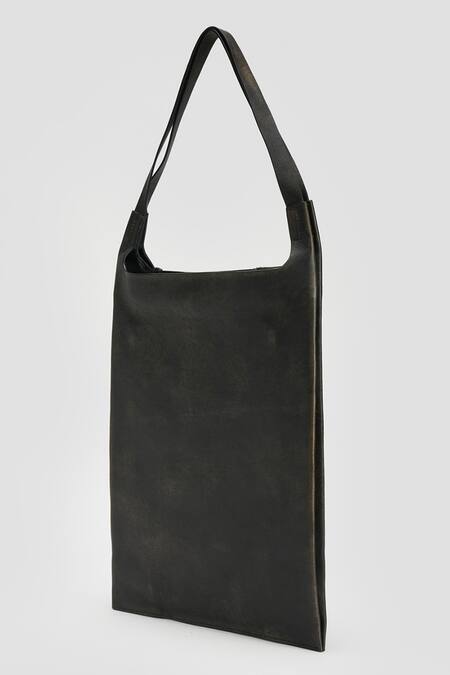 Perona Black Distress Designer Handbag Online at Aza Fashions Perona_Black Distress Designer Handbag _Online_at_Aza_Fashions