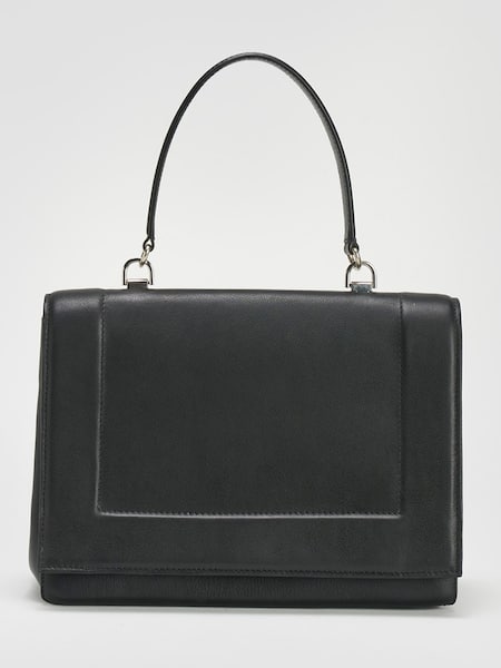 Shop Perona Black Winslet Leather Handbag at Aza Fashions Shop_Perona_Black Winslet Leather Handbag_at_Aza_Fashions
