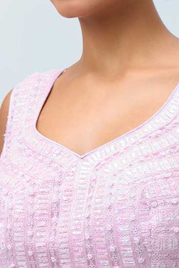 Buy Samyukta Singhania Pink Net Embroidery Anarkali Set Buy_Samyukta Singhania_Pink Net Embroidery Anarkali Set