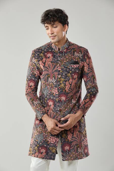 Arihant Rai Sinha_Multi Color Printed Sherwani And Polo Pant _Online_at_Aza_Fashions