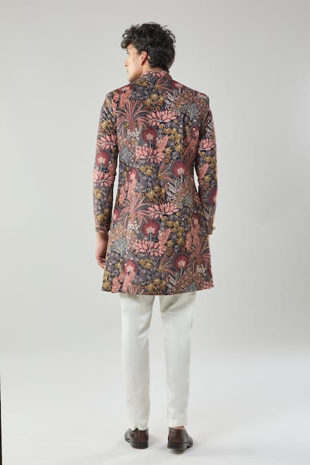 Arihant Rai Sinha Multi Color Printed Sherwani & Polo Pant 