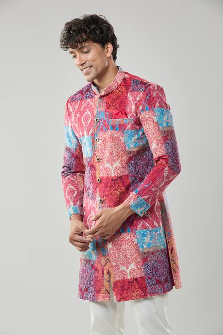 Buy_Arihant Rai Sinha_Multi Color Printed Sherwani And Pollo Pant 
