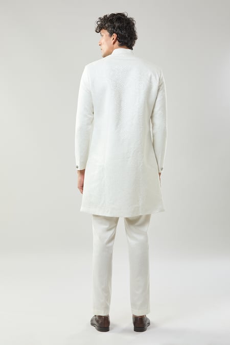 Arihant Rai Sinha Woven Jacquard Sherwani & Pollo Pant Set