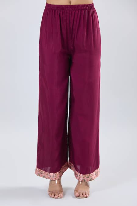 Samyukta Singhania_Pink Embroidery Split V-neck Foil Digital Anarkali Kurta Set_Online_at_Aza_Fashions