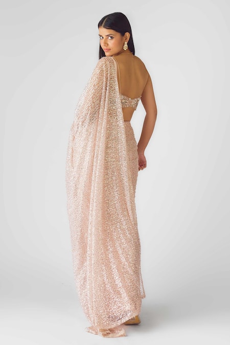 Basanti - Kapde Aur Koffee Luminous Peach Saree With Blouse 