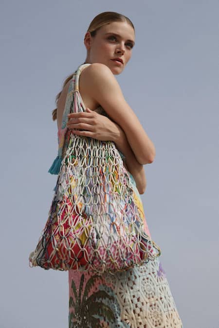 Buy_NOIB_Multi Color Designer Beach Bag _Online_at_Aza_Fashions