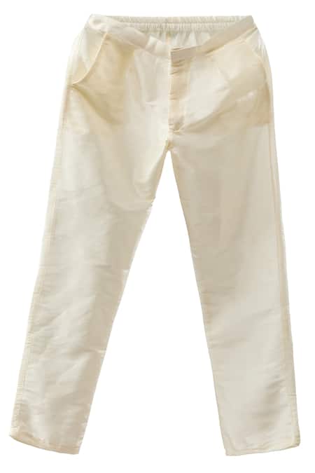 Arihant Rai Sinha_Purple Embroidery Plain Banarasi Silk Kurta Set _Online_at_Aza_Fashions