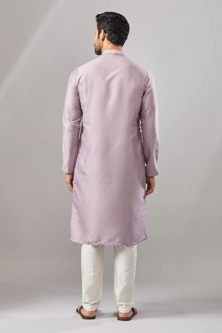 Arihant Rai Sinha Plain Banarasi Silk Kurta Set 