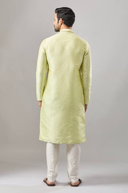 Shop Arihant Rai Sinha Green Embroidery Plain Kurta Set at Aza Fashions Shop_Arihant Rai Sinha_Green Embroidery Plain Kurta Set_at_Aza_Fashions
