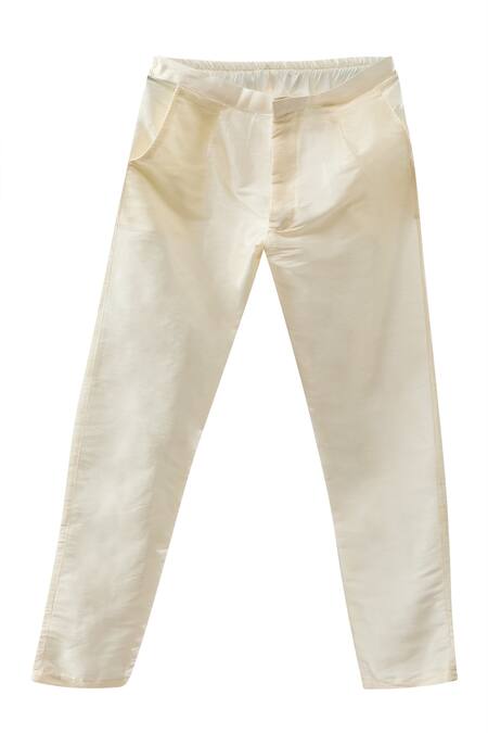 Buy_Arihant Rai Sinha_Yellow Embroidery Plain Banarasi Kurta Set_Online_at_Aza_Fashions