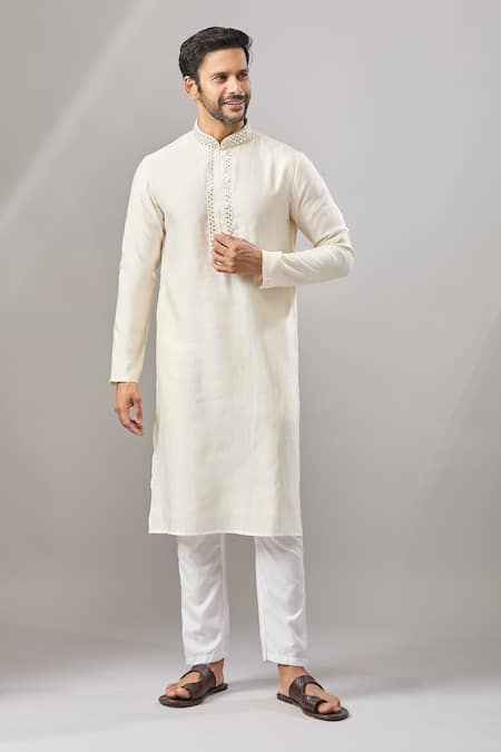 Arihant Rai Sinha Plain Banarasi Kurta Set 