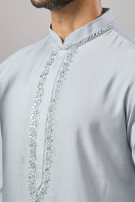 Arihant Rai Sinha Sky Blue Embroidery Self Design Kurta at Aza Fashions Arihant Rai Sinha_Sky Blue Embroidery Self Design Kurta _at_Aza_Fashions