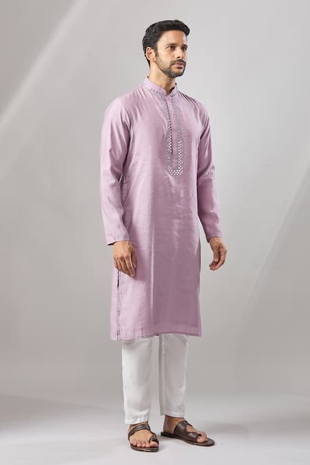Buy Arihant Rai Sinha Purple Embroidery Banarasi Art Silk Kurta Online at Aza Fashions Buy_Arihant Rai Sinha_Purple Embroidery Banarasi Art Silk Kurta _Online_at_Aza_Fashions