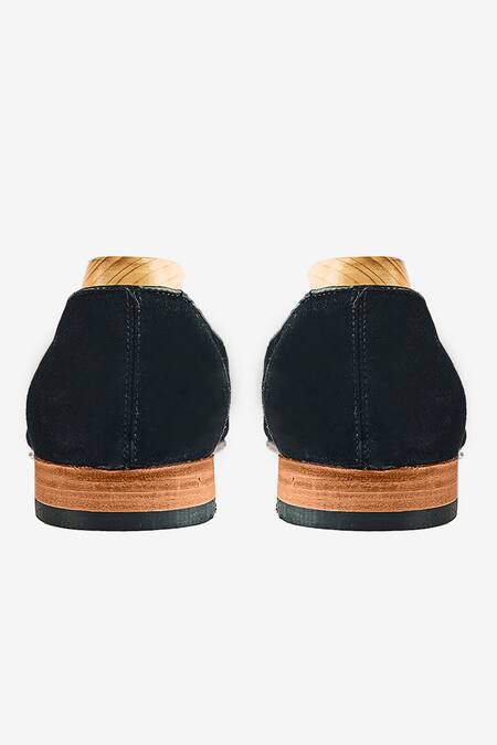 Shop Whitemuds Black Alwar Suede Shoes Online at Aza Fashions Shop_Whitemuds_Black Alwar Suede Shoes _Online_at_Aza_Fashions