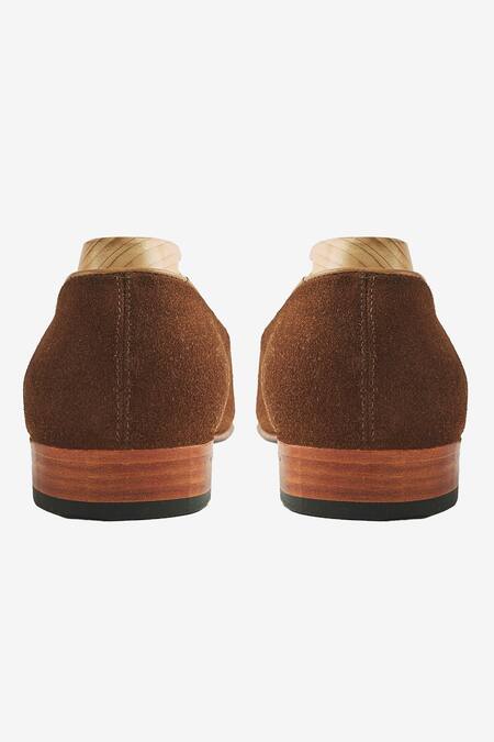 Shop Whitemuds Brown Alwar Tan Suede Shoes Online at Aza Fashions Shop_Whitemuds_Brown Alwar Tan Suede Shoes _Online_at_Aza_Fashions
