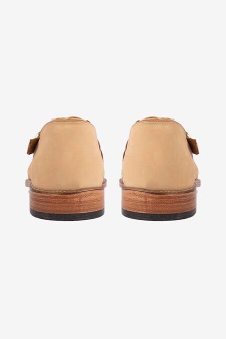 Buy_Whitemuds_Off White Designer Qena Ivory Nubuck Sandals _Online_at_Aza_Fashions