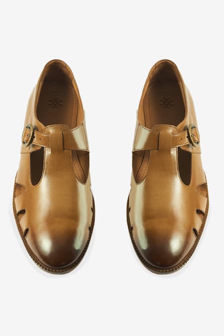 Whitemuds Giza Walnut Leather Sandals 