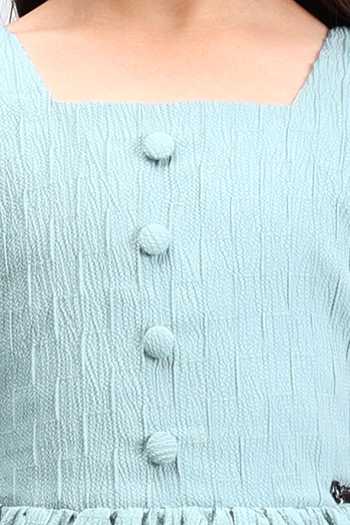 Buy_Samyukta Singhania_Blue Cotton Mermaid Style Dress_Online_at_Aza_Fashions