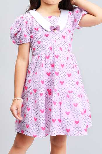 Shop_Petite Pomme_Purple Cotton Floral Printed Sleeveless Dress_Online_at_Aza_Fashions