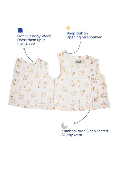 Buy Tiber Taber White Cotton Floral Print Kids Pant Set Online at Aza Fashions Buy_Tiber Taber_White Cotton Floral Print Kids Pant Set _Online_at_Aza_Fashions