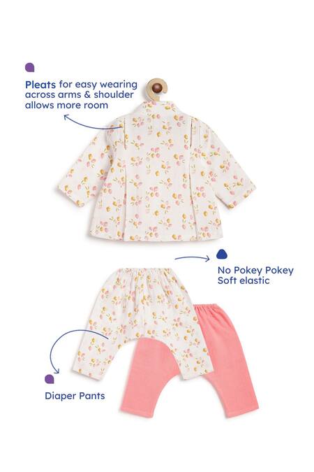 Buy Tiber Taber White Cotton Floral Print Pant Set Online at Aza Fashions Buy_Tiber Taber_White Cotton Floral Print Pant Set _Online_at_Aza_Fashions