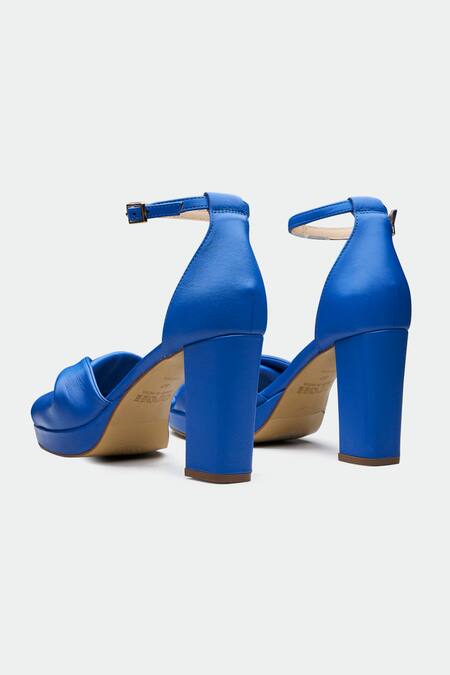 Buy Oroh Blue Luton Genuine Leather Heels Online at Aza Fashions Buy_Oroh_Blue Luton Genuine Leather Heels _Online_at_Aza_Fashions