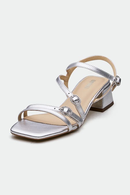 Shop Oroh Silver Designer Aberdeen Heels Online at Aza Fashions Shop_Oroh_Silver Designer Aberdeen Heels _Online_at_Aza_Fashions