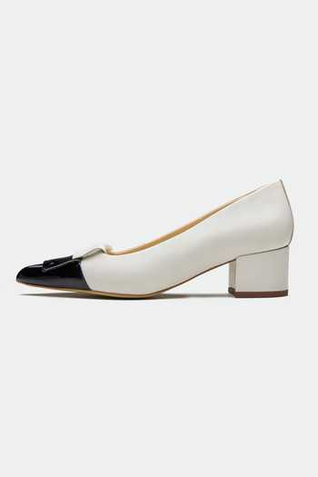 Oroh_White Bows And Black Designer Heels _Online_at_Aza_Fashions