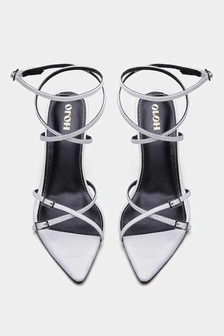 Oroh_White Designer Lincoln Heels _at_Aza_Fashions