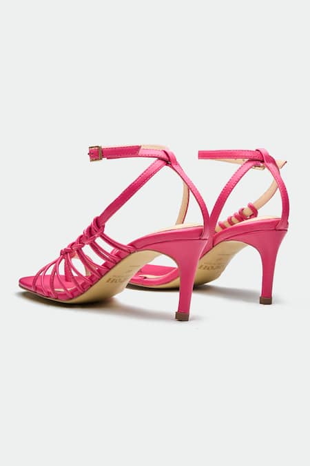 Buy Oroh Pink Genuine Leather Heels Online at Aza Fashions Buy_Oroh_Pink Genuine Leather Heels _Online_at_Aza_Fashions