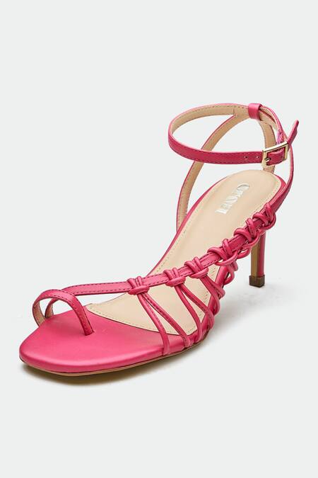 Shop Oroh Pink Genuine Leather Heels Online at Aza Fashions Shop_Oroh_Pink Genuine Leather Heels _Online_at_Aza_Fashions