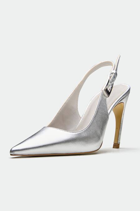 Buy_Oroh_Silver Designer Oxford Heels _Online_at_Aza_Fashions