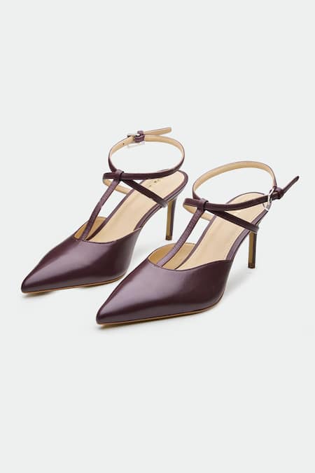 OROH Maroon Genuine Leather Heels 